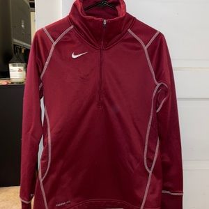 Nike half-zip. Maroon, womens small/medium.